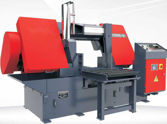 75m/Min二重コラム バンド鋸、横の5500w金属の切断の帯鋸