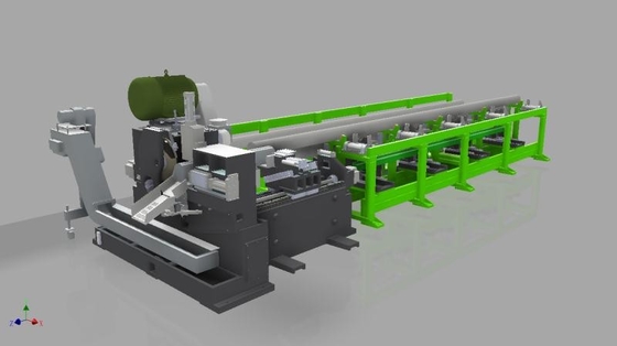 電気7.5kw 150r/Minの自動回状は棒送り装置が付いている機械を見た